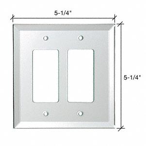 CRL 2X Decora Back Painted Glass Cover Plate - White