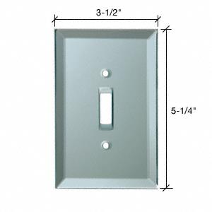 CRL Toggle Switch Back Painted Glass Cover Plate - Blue Mist