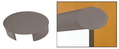 CRL Duranodic Bronze 4" X 2-1/2" Oval End Cap for Cap Railing - 20' Long
