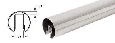 CRL 2" Polished Stainless Premium Cap Rail for 3/4" Glass - 168 in Long