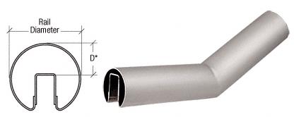 CRL Brushed Stainless 32 Degree Lower Incline Corners for 2" Diameter