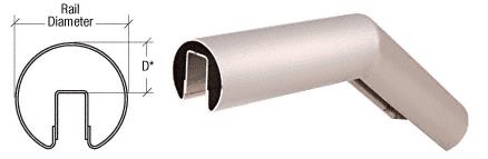 CRL Brushed Stainless 32 Degree Upper Incline Corner for 2" Diameter