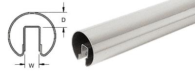 CRL 2-1/2" Polished Stainless Premium Cap Rail for 3/4" Glass - 168 in Long