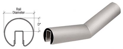 CRL Brushed Stainless 29 Degree Lower Incline Corners for 3" Diameter