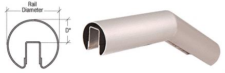 CRL Brushed Stainless 29 Degree Upper Incline Corner for 3" Diameter