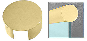 CRL Satin Brass End Cap for 4" Cap Railing