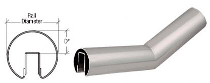 CRL Polished Stainless 32 Degree Lower Incline Corners for 4" Diameter