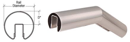 CRL Polished Stainless 29 Degree Upper Incline Corner for 4" Diameter