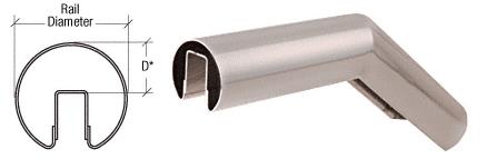 CRL Polished Stainless 32 Degree Upper Incline Corner for 4" Diameter
