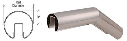CRL Polished Stainless 35 Degree Upper Incline Corner for 4" Diameter