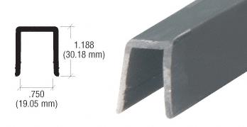 CRL 120" Cap Rail Vinyl for 3/4" Glass - 10 ft long