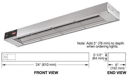 CRL 24" 500 Watt Hatco Glo-Ray&#174; Food Warmer