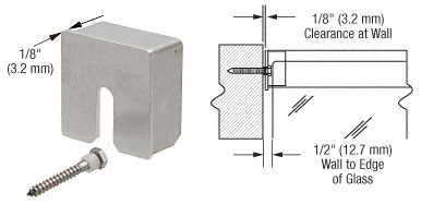 CRL Brushed Stainless Square Stabilizing End Cap for 2-1/2" Diameter Cap Railing