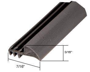 Black Universal Glazing Spline - 100 ft Roll