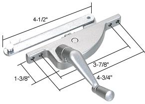 Left Hand Jalousie Window Operator; 4" Link