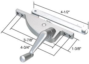 Right Hand Jalousie Window Operator; 4" Link