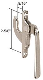 CRL Left Hand Casement Window Locking Handle 2-5/8" Screw Holes for Fenestra and Ceco