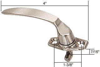 CRL Left Hand Casement Project-In Locking Handle 7/16" Hook Projection