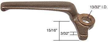 CRL Left Hand Project-In Casement Window Locking Handle; 15/16" Hook Projection for Fenestra