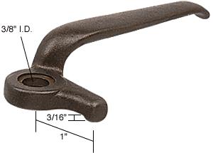 CRL Right Hand Project-In Casement Window Locking Handle; 1" Hook Projection for Fenestra