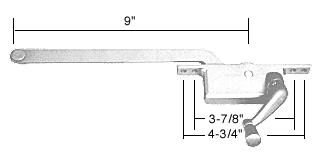 CRL 9" Right Hand White Square Style Casement Window Operator