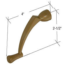 3/8" - 11 Teeth Spline Copperite Color Crank Handle - for Pella Windows