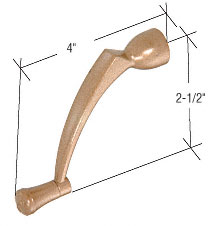 CRL 3/8" - 11 Teeth Spline Deep Champagne Color Crank Handle - for Pella Windows