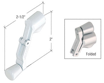 CRL White Universal Folding Crank Handle