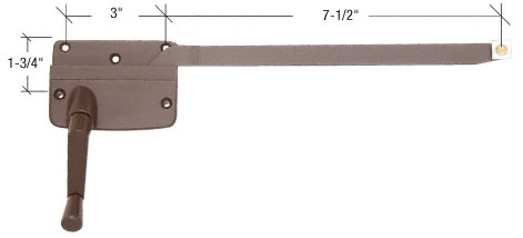 CRL 7-1/2" Left Hand Bronze Casement Operator - Andersen Windows