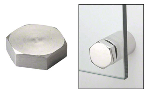 CRL Brushed Stainless 1-1/4" Hex Head Cap