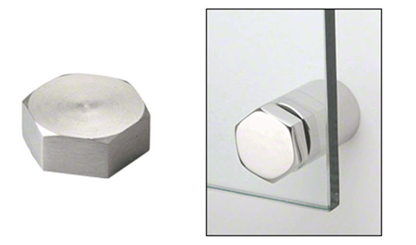 CRL Brushed Stainless 1" Hex Head Cap