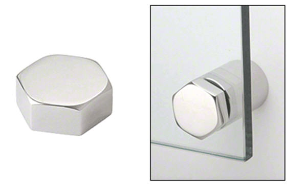 CRL Polished Stainless 1" Hex Head Cap
