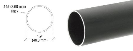 CRL Dark Bronze 1.9" Diameter Hand Railing Tubing - 240 in Long