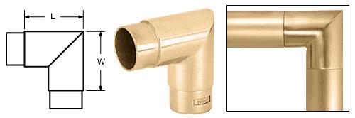 CRL Polished Brass Mitered Style 90&#186; Corner for 2" (50.8 mm) Tubing