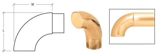 CRL Polished Brass Flush Angle End for 2" (50.8 mm) Tubing