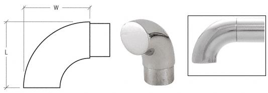 CRL Polished Stainless Flush Angle End for 2" (50.8 mm) Tubing