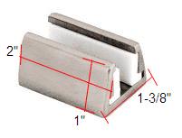 CRL Brushed Nickel Hydroslide Sliding Door Floor Guide Kit