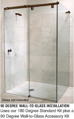 CRL Oil Rubbed Bronze Hydroslide 90 Degree Wall-to-Glass Sliding Shower Door Accessory Kit