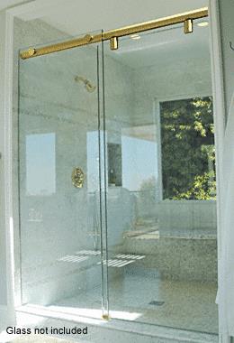 CRL 84" Polished Brass Hydroslide 180 Degree Standard Sliding Shower Door Kit