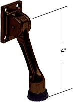 CRL Dark Bronze Finish Door Mounted 4" Kick-Down Door Holder
