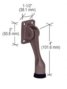 CRL Dark Bronze Finish 4" Door Mounted Heavy-Duty Kick-Down Door Holder