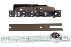 CRL Jackson Heavy-Duty Adjustable Center-Hung Walking Beam Type Top Pivot with Dark Bronze Finish Cover Plate