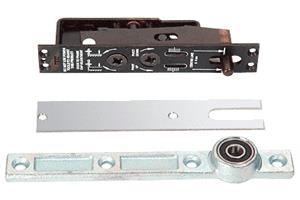 CRL Jackson Heavy-Duty Adjustable Center-Hung Walking Beam Type Top Pivot with Polished Stainless Finish Cover Plate