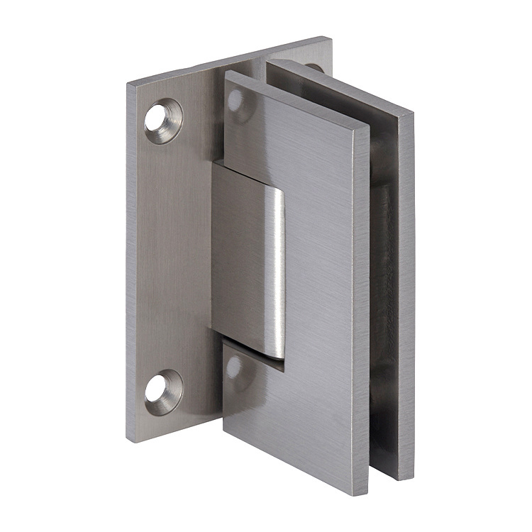 CRL Junior Geneva 037 Series Brushed Nickel Wall Mount Full Back Plate Hinge