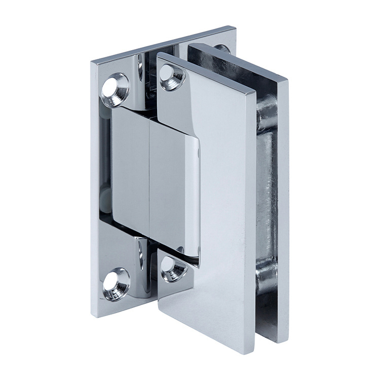 CRL Junior Geneva 037 Series Polished Chrome Wall Mount Full Back Plate Hinge