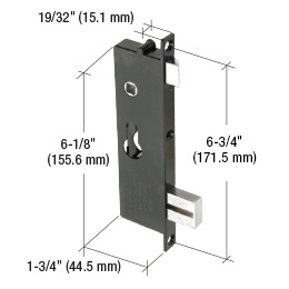 Screen and Storm Door Mortise Lock Insert 6-3/4" Screw Holes