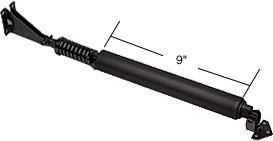 Black Storm Door Pneumatic Closer with Shock Spring; Heavy Duty