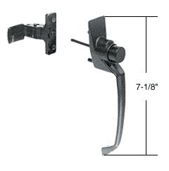 CRL Black Storm and Screen Door Push Button Latch 1-1/2" Screw Holes