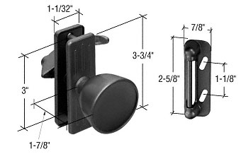 Black Screen and Storm Door Knob Latch 3" Screw Holes
