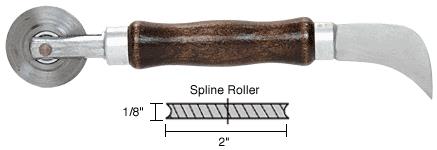 CRL Combo Steel Spline Roller and Cutter 2" x 1/8" Wheel